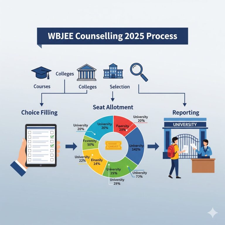 WBJEE Counselling 2025: Choice Filling सीट अलॉटमेंट से रिपोर्टिंग – एक नज़र में पूरा प्रोसेस