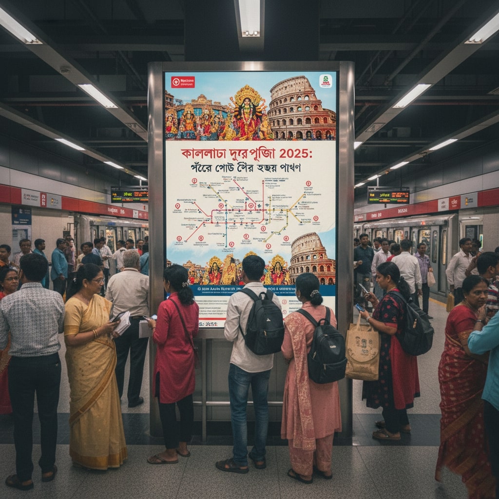 কলকাতা দুর্গাপূজা 2025 মেট্রো গাইড দিয়ে সহজ ভ্রমণ