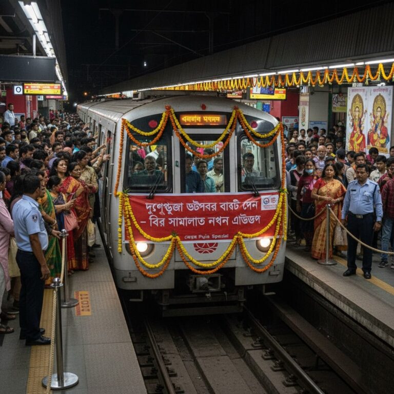 2025 দুর্গাপূজা উৎসবের সময় মেট্রোর বাড়তি ট্রেন—ভিড় সামলাতে নতুন উদ্যোগ