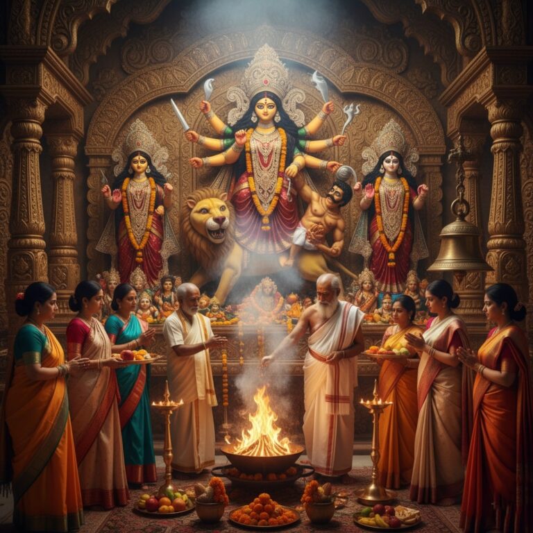 কুমারী পূজা থেকে মহাভোগ: নবমীর বিশেষ আয়োজন কোথায় কোথায়