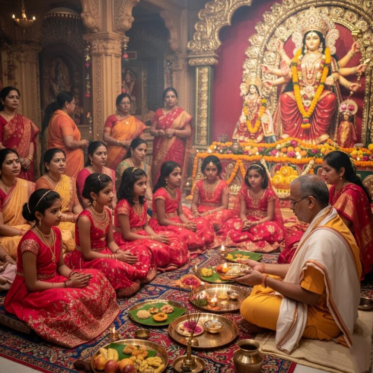 अष्टमी और नवमी पर कन्या पूजन का रहस्य