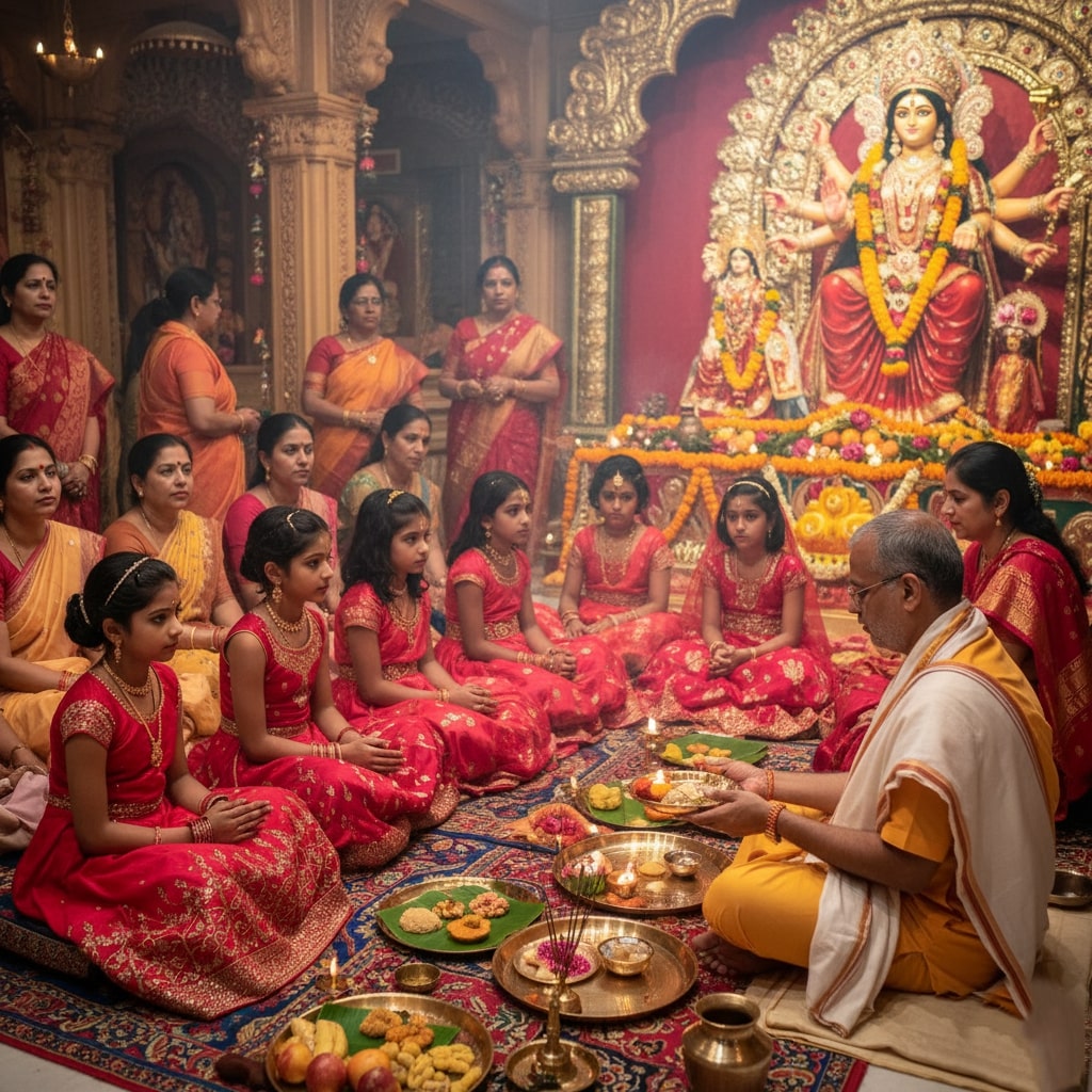 अष्टमी और नवमी पर कन्या पूजन का रहस्य