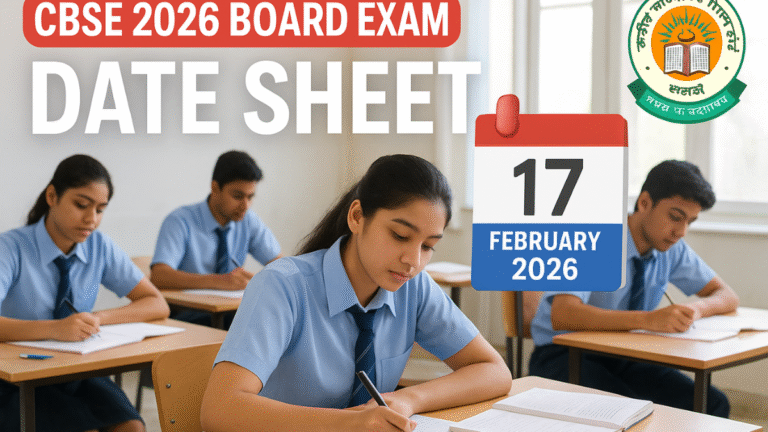 CBSE 2026 Board Exam Date Sheet