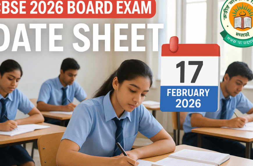 CBSE 2026 Board Exam Date Sheet