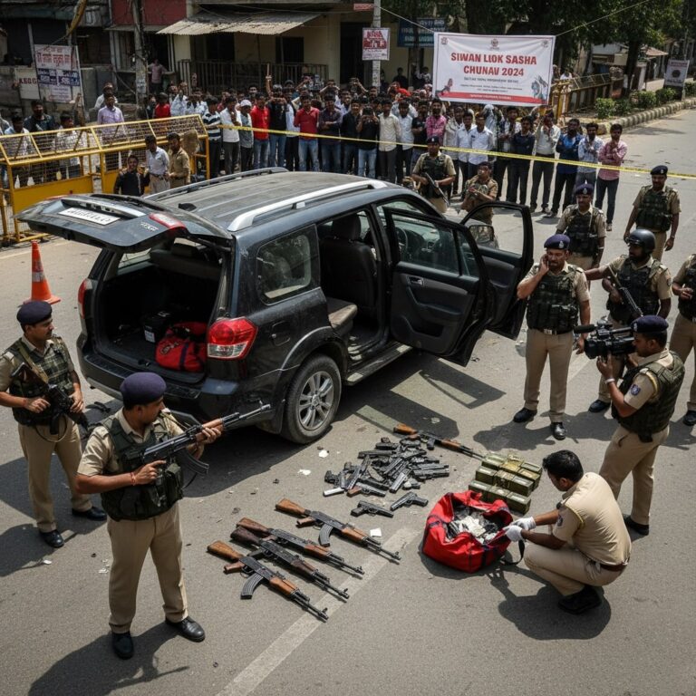 विधानसभा चुनाव प्रचार के बीच सीवान में निर्दलीय प्रत्याशी की गाड़ी से पिस्टल व राइफल बरामद, प्रशासन में हड़कंप