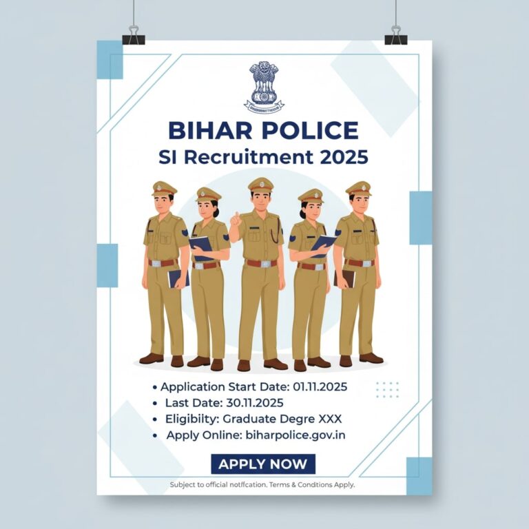 বিহার পুলিশ এসআই নিয়োগ ২০২৫