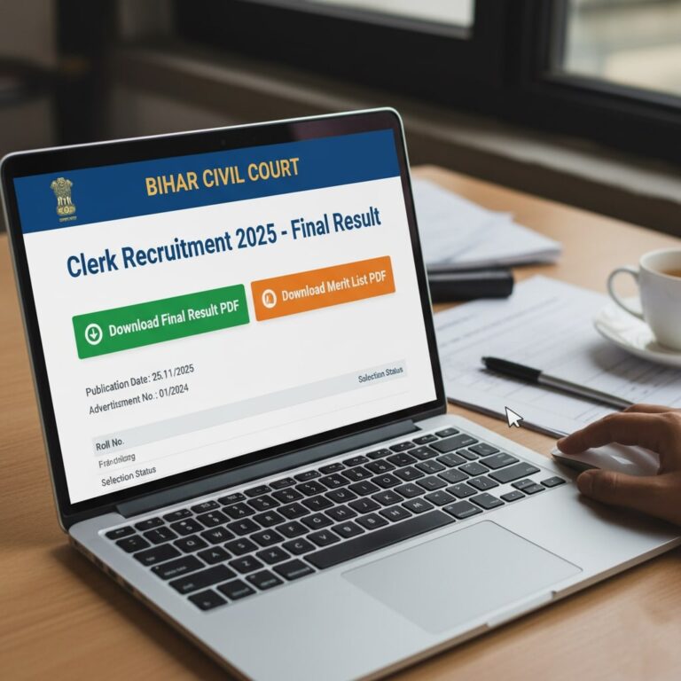 Bihar Civil Court Clerk Final Result 2025 – Download PDF & Merit List