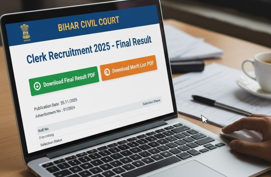 Bihar Civil Court Clerk Final Result 2025 – Download PDF & Merit List