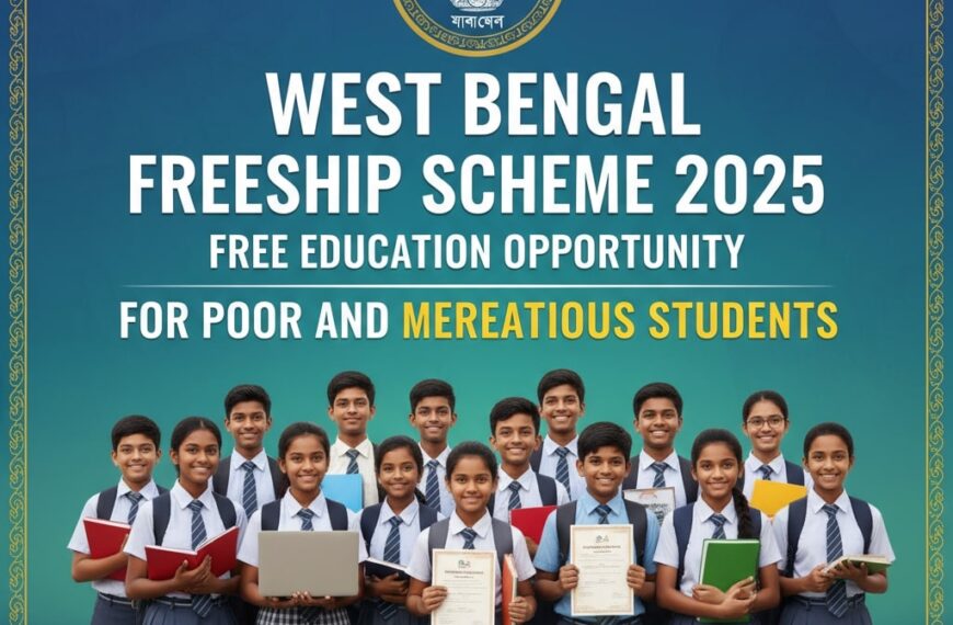 পশ্চিমবঙ্গ ফ্রিশিপ স্কিম ২০২৫ – দরিদ্র মেধাবী ছাত্রছাত্রীদের জন্য বিনামূল্যে পড়াশোনার সুযোগ