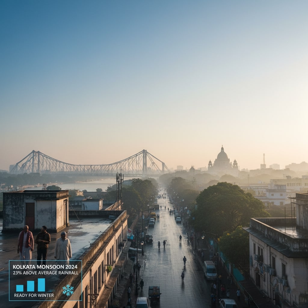 কলকাতায় মনসুন ঋতুর বিদায়: 23% বেশি বৃষ্টি, শহর প্রস্তুত হচ্ছে শীতের জন্য