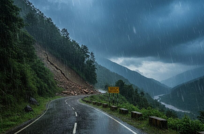 উত্তরবঙ্গে টানা বর্ষণ পাহাড়ি এলাকায় ভূমিধসের আশঙ্কা – প্রশাসনের সতর্ক অবস্থায়