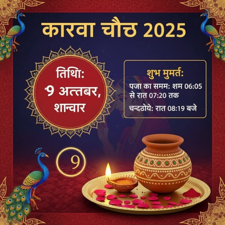 करवा चौथ 2025: कब है तिथि-शुभ मुहूर्त और पूजा का सही समय?