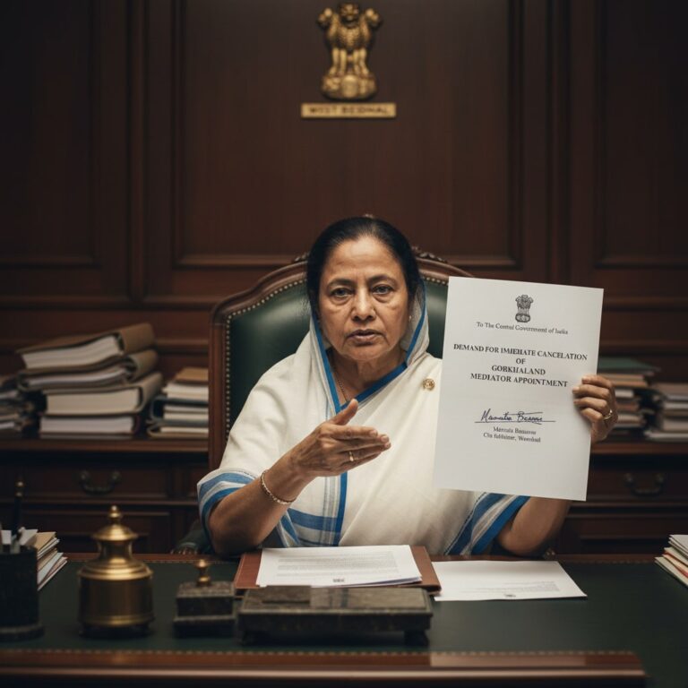 মমতা বন্দ্যোপাধ্যায়ের কেন্দ্রকে চিঠি: গোর্খাল্যান্ড মধ্যস্থতাকারী নিয়োগ বাতিলের দাবি