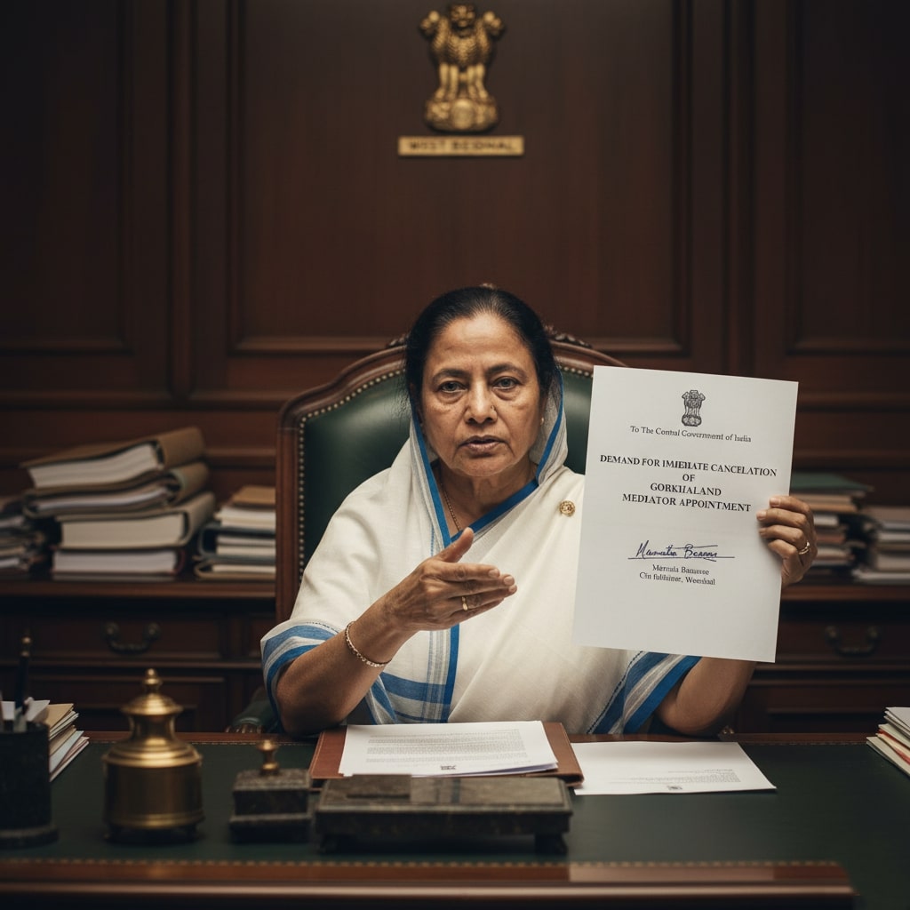 মমতা বন্দ্যোপাধ্যায়ের কেন্দ্রকে চিঠি: গোর্খাল্যান্ড মধ্যস্থতাকারী নিয়োগ বাতিলের দাবি