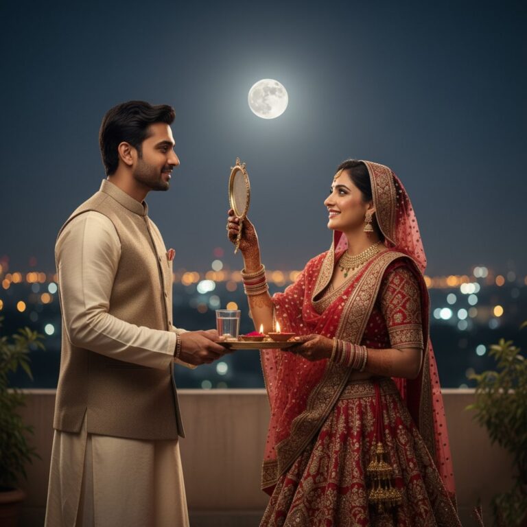 करवा चौथ पर कब निकलेगा चाँद? जानिए आपके शहर का चाँद निकलने का समय