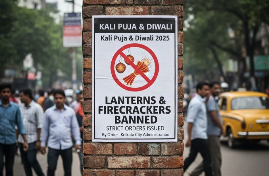 ২০২৫ সালের কালীপুজো ও দীপাবলিতে ফানুস ও বাজি নিষিদ্ধ: কলকাতায় প্রশাসনের কঠোর নির্দেশ