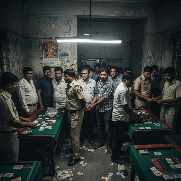 কলকাতায় অবৈধ জুয়া খেলার আসরে ১৯ জন গ্রেফতার — পুলিশের হানায় চাঞ্চল্য