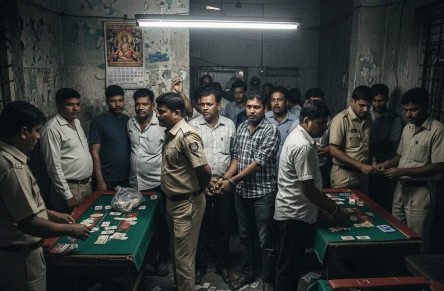 কলকাতায় অবৈধ জুয়া খেলার আসরে ১৯ জন গ্রেফতার — পুলিশের হানায় চাঞ্চল্য