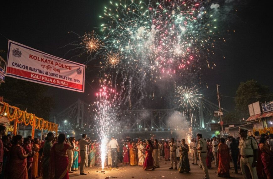 কলকাতা ও রাজ্য পুলিশের নির্দেশ — কালীপুজো ও দীপাবলিতে রাত ৮টা থেকে ১০টা পর্যন্তই পটকা ফাটানো যাবে