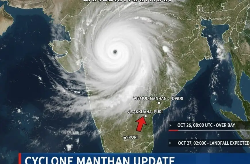 ঘূর্ণিঝড় মান্থা আপডেট: কখন কোথায় আছড়ে পড়বে ভয়াল ঝড় ‘সমুদ্র মন্থন’? জানুন সর্বশেষ খবর