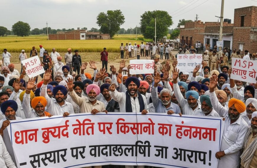 धान खरीद नीति पर किसानों का हंगामा — सरकार पर वादाखिलाफी का आरोप!
