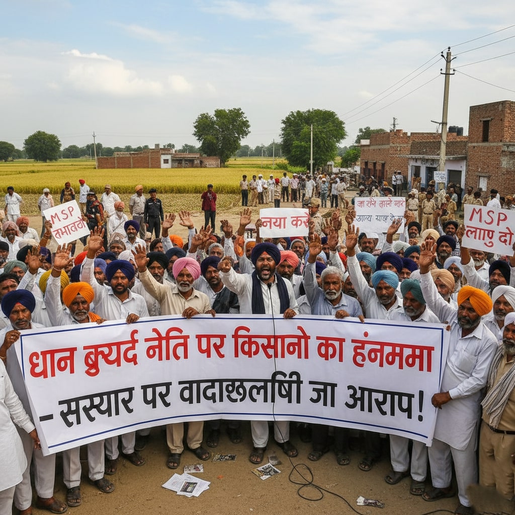 धान खरीद नीति पर किसानों का हंगामा — सरकार पर वादाखिलाफी का आरोप!