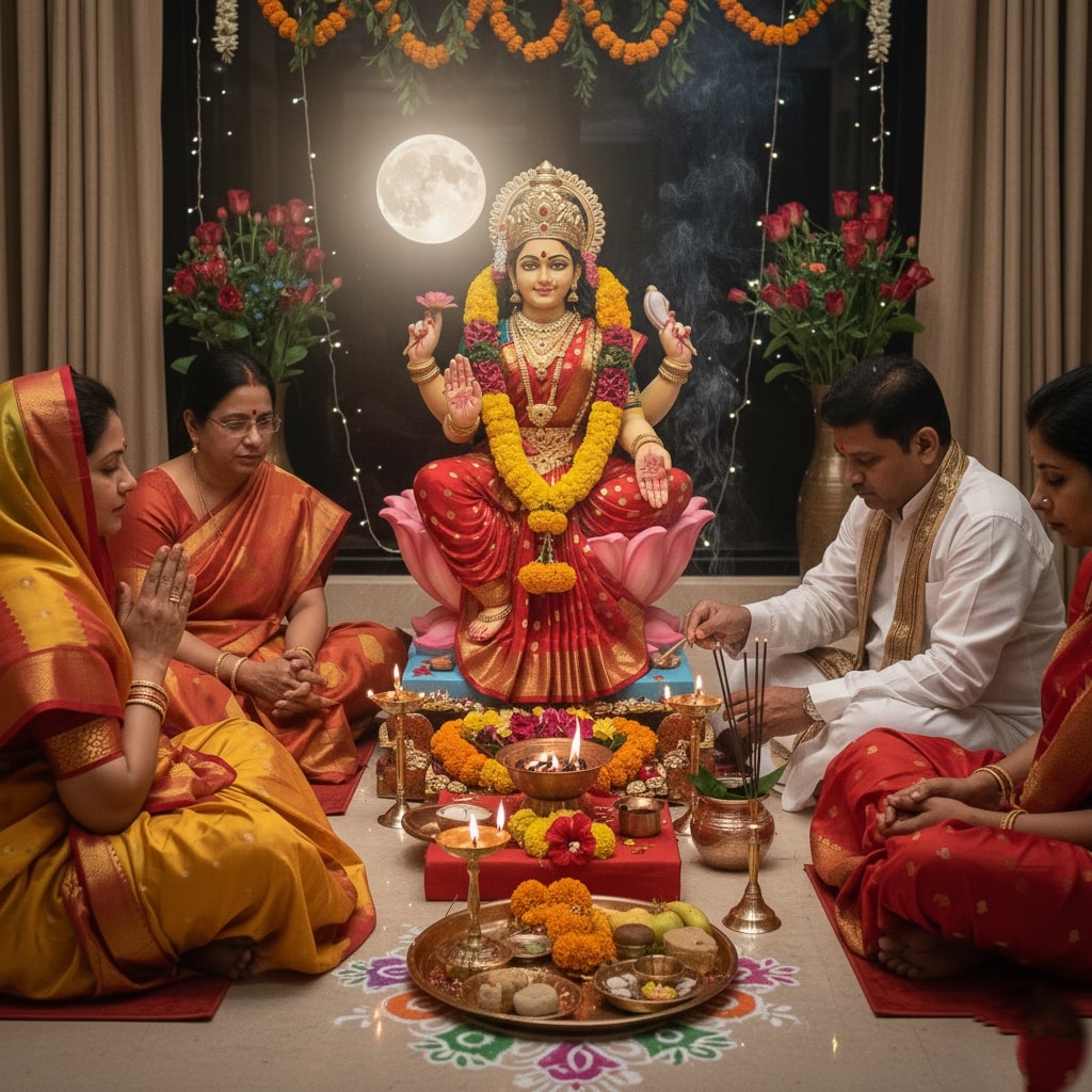 ঘরে ঘরে দেবীর আগমনী—আশ্বিনী পূর্ণিমায় লক্ষ্মী পূজা