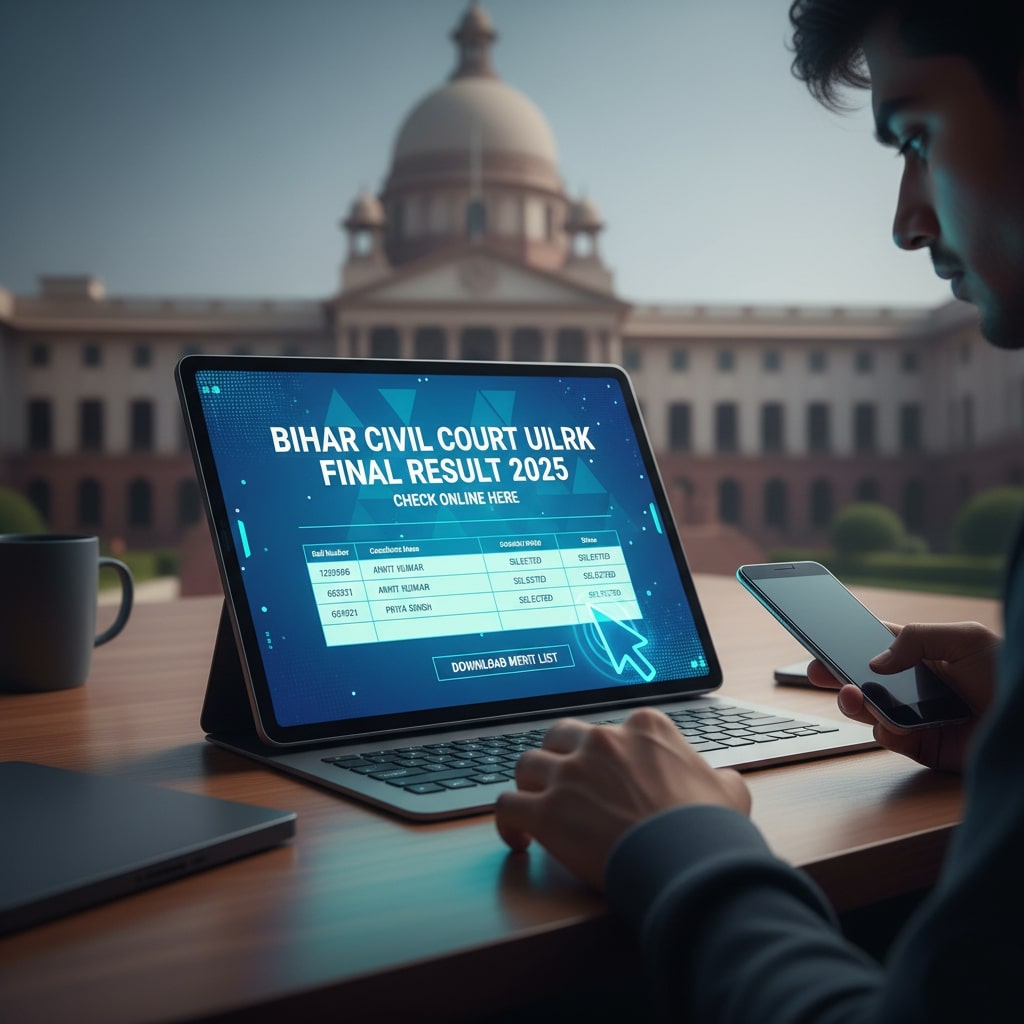 बिहार सिविल कोर्ट UDC क्लर्क फाइनल रिजल्ट 2025 – ऑनलाइन चेक करें यहाँ