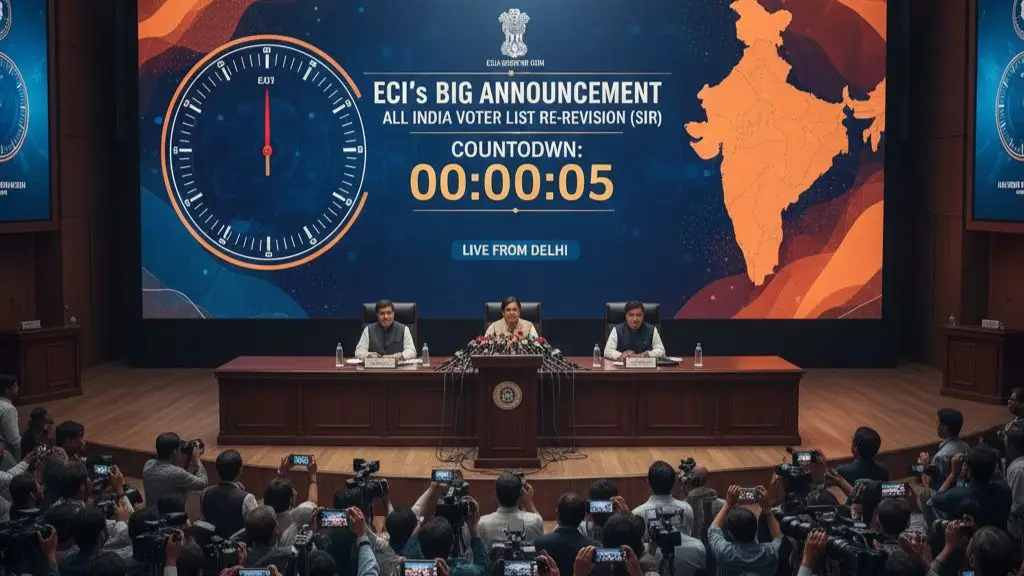 ECI-এর সর্বভারতীয় ভোটার তালিকা পুনঃপর্যালোচনা (SIR) নিয়ে বড় ঘোষণা আসছে আজ!