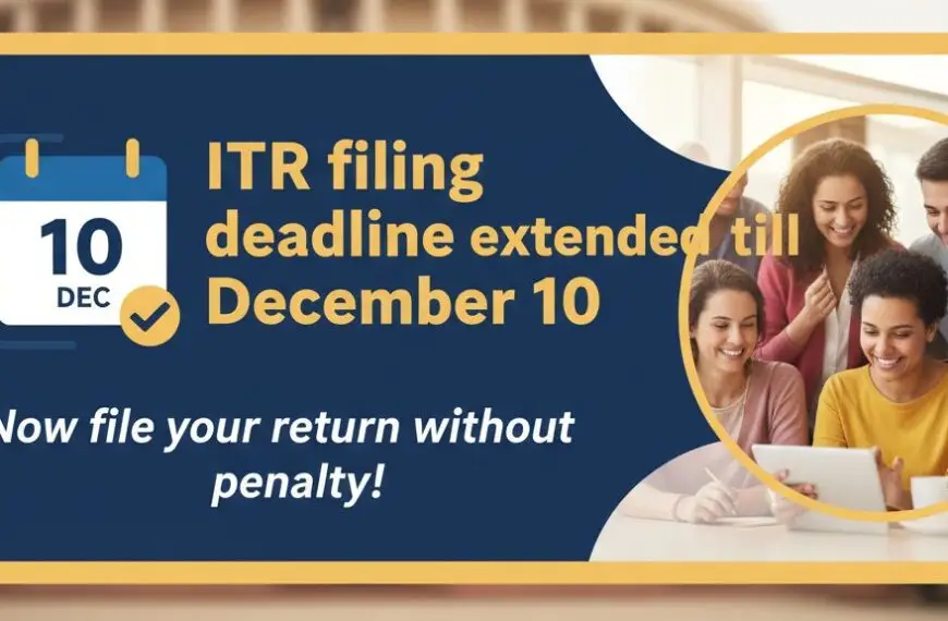 10 दिसंबर तक बढ़ी ITR फाइलिंग की डेडलाइन — अब बिना पेनल्टी ऐसे करें रिटर्न फाइल!