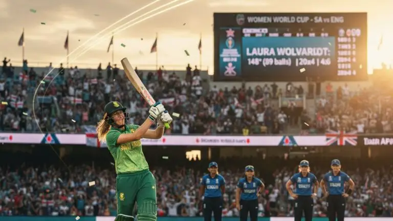 महिला वर्ल्ड कप में धमाका! लॉरा वोल्वार्ट ने इंग्लैंड को रौंदा, जड़े 20 चौके और 4 छक्के