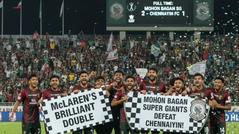 ম্যাকলারেনের দুর্দান্ত ডাবল, চেন্নাইয়িনকে হারিয়ে জয়ী মোহনবাগান সুপার জায়ান্ট!