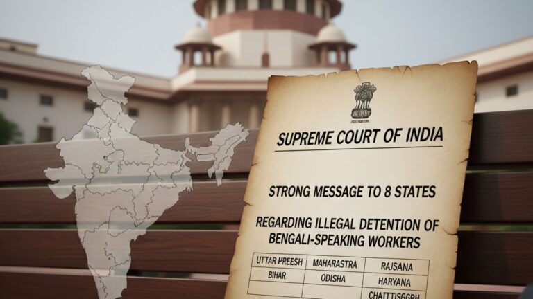 সুপ্রীম কোর্টের চিঠি ৮ রাজ্যকে: বাংলাভাষী শ্রমিকদের অবৈধ আটক নিয়ে আদালতের কড়া বার্তা