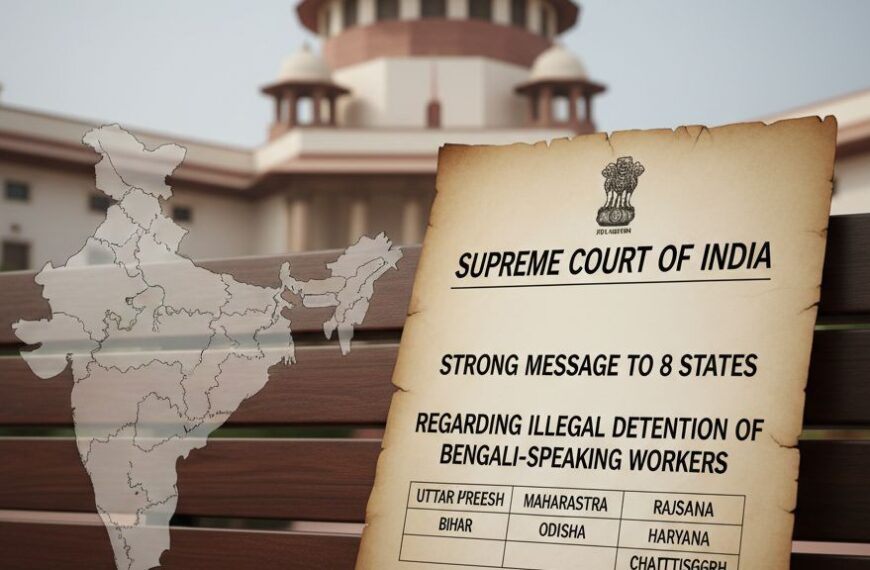 সুপ্রীম কোর্টের চিঠি ৮ রাজ্যকে: বাংলাভাষী শ্রমিকদের অবৈধ আটক নিয়ে আদালতের কড়া বার্তা