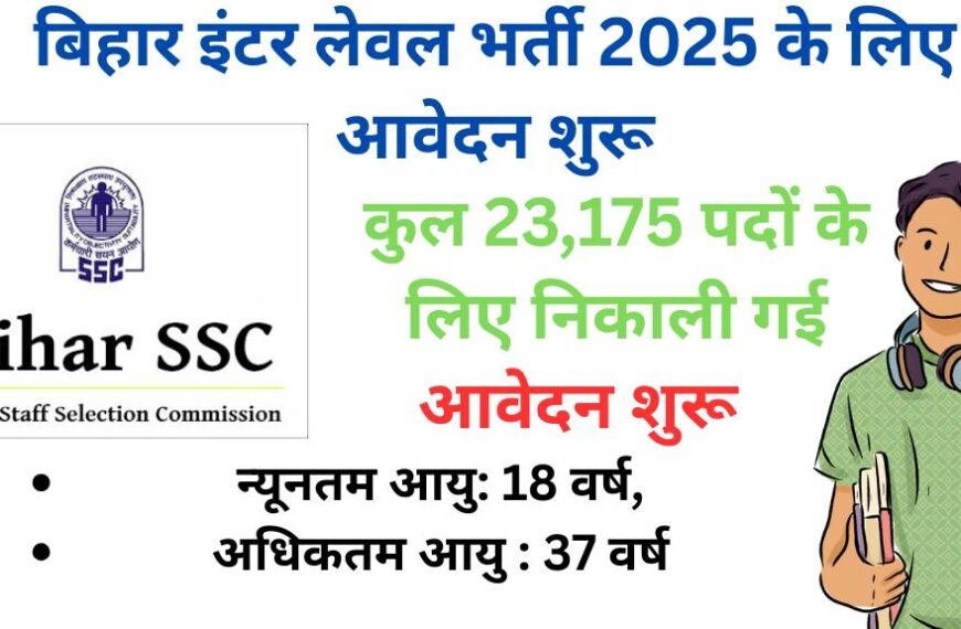 Bihar BSSC Inter Level Recruitment 2025 Notification