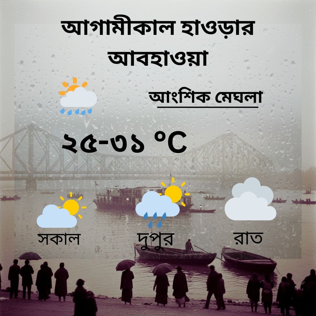 আগামীকাল হাওড়ায় কেমন থাকবে আবহাওয়া?