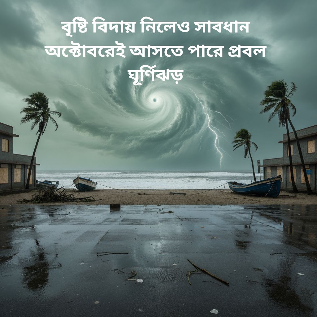 বৃষ্টি বিদায় নিলেও সাবধান অক্টোবরেই আসতে পারে প্রবল ঘূর্ণিঝড়