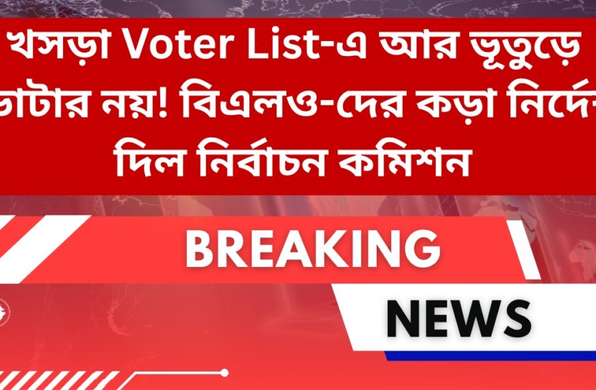 খসড়া ভোটার তালিকায় আর ভূতুড়ে ভোটার নয়! বিএলও-দের কড়া নির্দেশ দিল নির্বাচন কমিশন