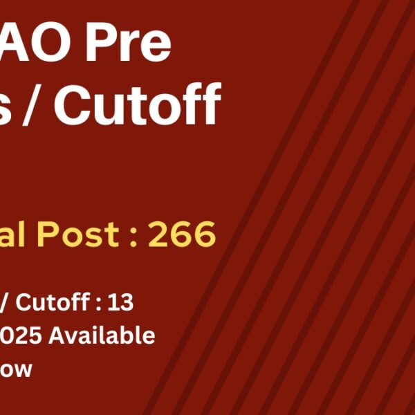 NICL AO Pre Marks / Cutoff 2025