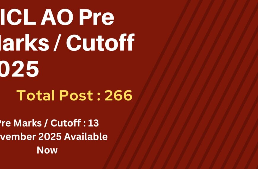 NICL AO Pre Marks / Cutoff 2025