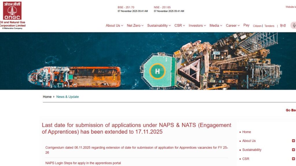 ONGC Apprentice Recruitment 2025