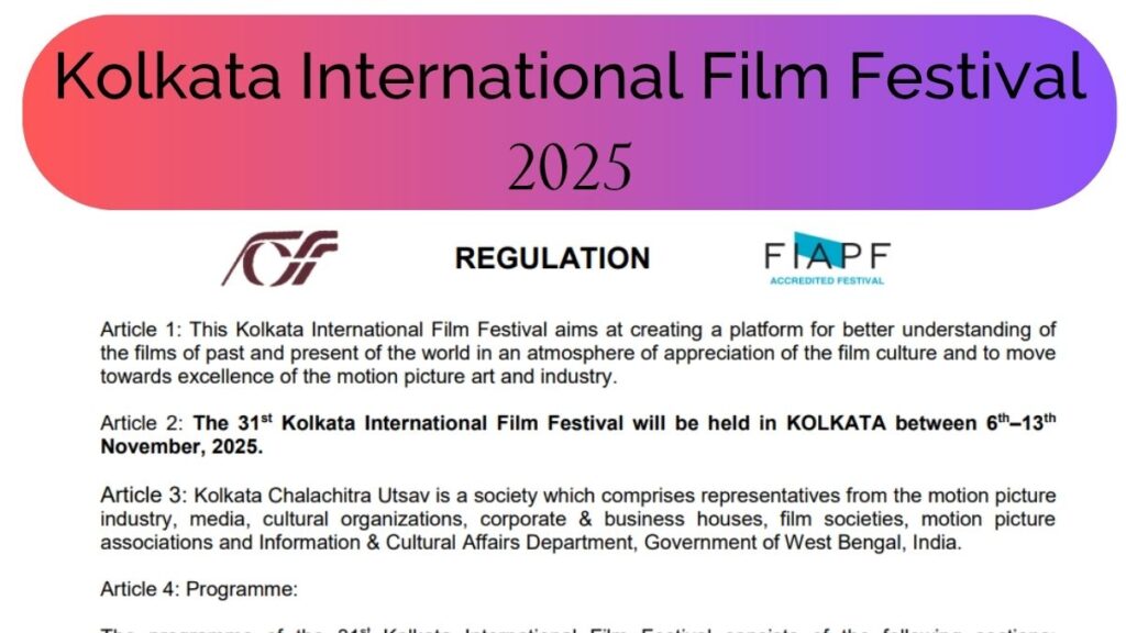 Kolkata International Film Festival 2025
